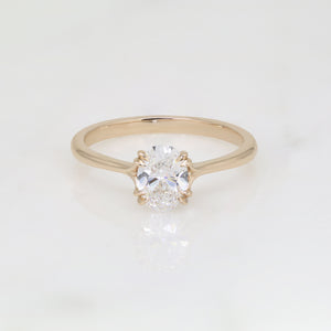 Livia 0.75ct Oval Solitaire Ring | Yellow Gold