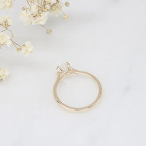 Livia 0.75ct Oval Solitaire Ring | Yellow Gold