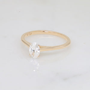 Silvana 0.50ct Oval Solitaire Ring | Yellow Gold