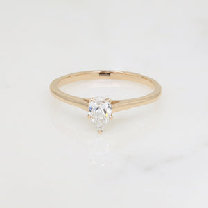 Silvana 0.33ct Pear Solitaire Ring | Yellow Gold