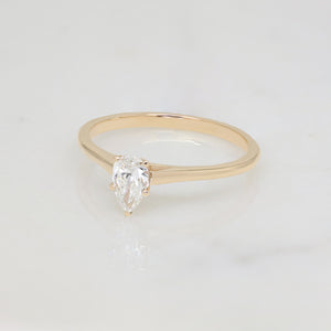 Silvana 0.33ct Pear Solitaire Ring | Yellow Gold