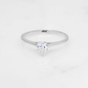 Silvana 0.33ct Pear Solitaire Ring In White Gold