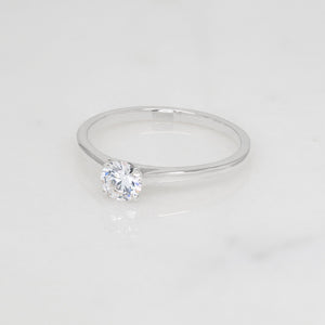 Silvana 0.33ct Round Solitaire Ring In White Gold