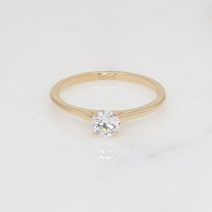 Silvana 0.33ct Round Solitaire Ring In Yellow Gold