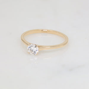 Silvana 0.33ct Round Solitaire Ring In Yellow Gold