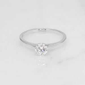 Silvana 0.50ct Round Solitaire Ring In White Gold